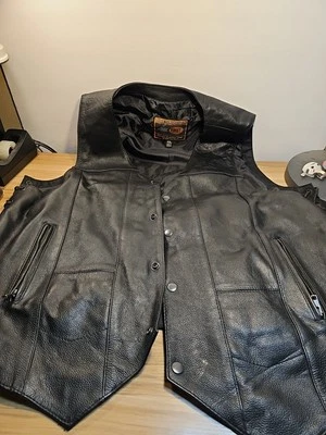 colete de couro first classics XXL - Imagem 1 de 4