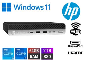 HP EliteDesk 800 G4 - Very Fast - Upto i7 64GB RAM 2TB SSD WIFI Windows 11 - Picture 1 of 3