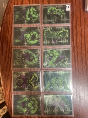 2003 Marvel Topps The Incredible Hulk Gamma Ray Foil Cards Complete Chase Set - Image 1 of 2