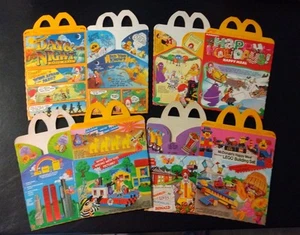 Lot of 4 Vintage McDonalds 80s Happy Meal Boxes Lego Holiday World Trade Center - Picture 1 of 16