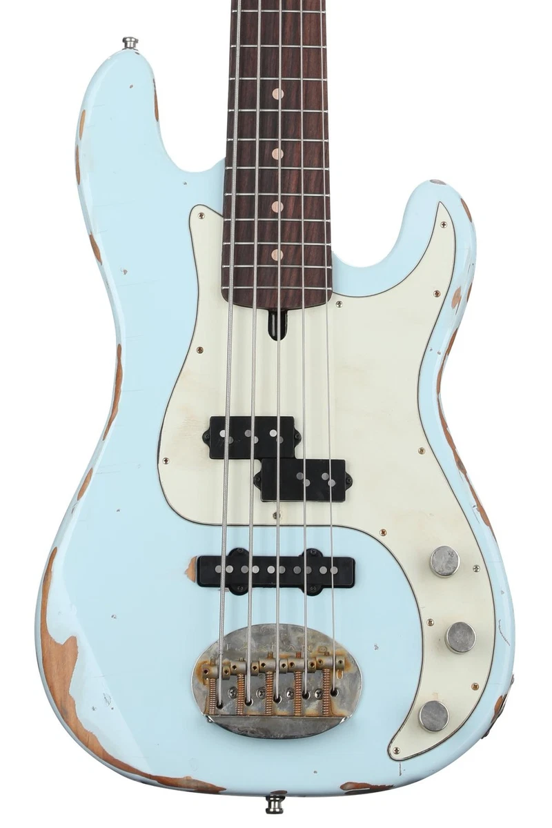 Lakland USA Classic 55-64 PJ Bass Guitar - Aged Sonic Blue