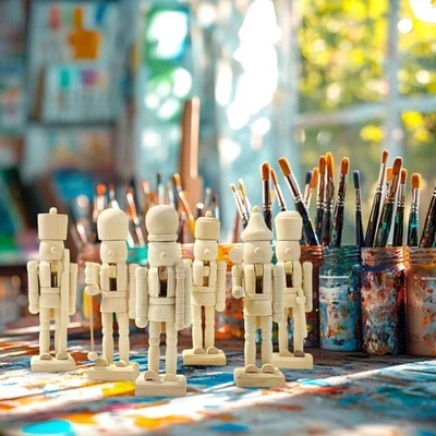 6Pcs DIY Wooden Christmas Nutcrackers Xmas Decor Collectibles Nutcracker - Image 1 of 4