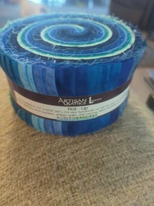 Artisan Batiks: Prisma Dyes Sparkling Waters Jelly Roll (40-2.5" Strips) - Picture 1 of 11