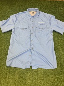 Camisa de pesca Field & Stream para hombre M 🎣 Anillos en D azul claro ventilados UPF secado rápido - Imagen 1 de 7