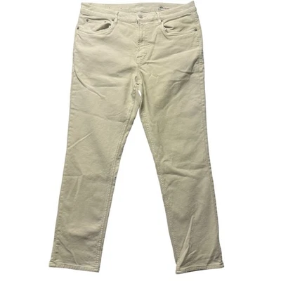Faherty Brand Mens Relaxed Fit Beige Terry Chinos Pants Size 34x30 Cotton Blend - Image 1 of 4