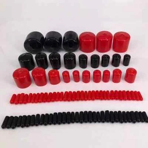 100 PIEZAS Tapas de extremo de PVC de tamaño surtido Tapas protectoras de rosca de tornillo flexible redondas ﻿ - Imagen 1 de 3
