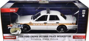 2009 Ford Crown Victoria Illinois Police Car Greenlight 1/24 Scale Hot Pursuit - Picture 1 of 3