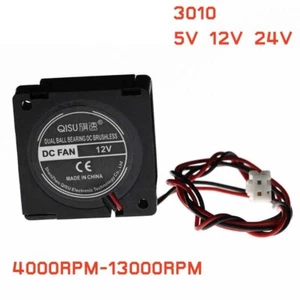 3010 Micro Turbo Blower Cooling Fan DC Brushless 5V-24V for 3D Printers/CPU 2Pin - Afbeelding 1 van 7