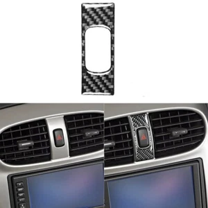 Black Carbon Fiber Warning Light Switch Cover Trim Sticker For Corvette C6 05-13 - Picture 1 of 7