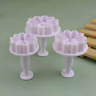 3Pcs/Set Mini Heart Flower Mold Plastic Plunger DIY Cake Decorating Tools TQ WY1