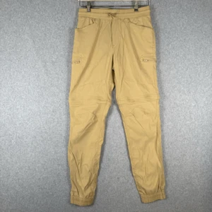 Eddie Bauer Boys Large Nylon Convertible Cargo Jogger Pants Tan Drawstring - Picture 1 of 9