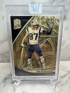 2019 Panini Spectra Rob Gronkowski GOLD VINYL Prizm 1/1 SSP Auto Patriots MINT