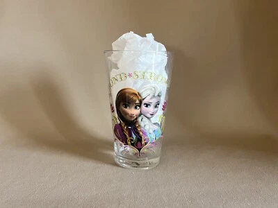 16 Oz Disney Frozen “Elsa & Anna” Collectible Glass Tumbler~5 1/2” X 3 1/2”, New - Imagem 1 de 4