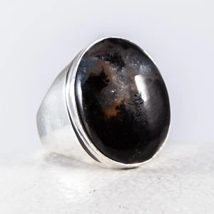 Ring, 925 Sterlingsilber, Edel, massiv, großer Silberring, Achat & Quarz Gr. 63 - Bild 1 von 4