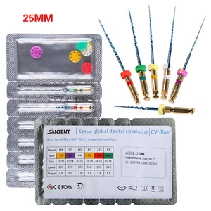6*Dental NiTi Super Files rotativo Tip f/ Endodontic Endo Motor Root Canal 25MM - Imagen 1 de 11