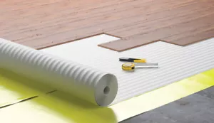 Acoustic Underlay White Roll 2mm 10–25m² for Laminate Wood Flooring Soundproof - Picture 1 of 9