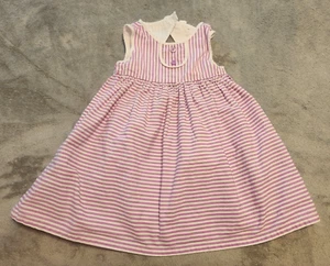 GYMBOREE Pinwheel Pastels Purple & White Striped Dress Size 18-24 Months EUC - Picture 1 of 2