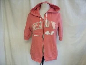 Ladies Hoodie Abercrombie & Fitch, bust 38", pink, distressed look, zipped 1916 - Picture 1 of 1