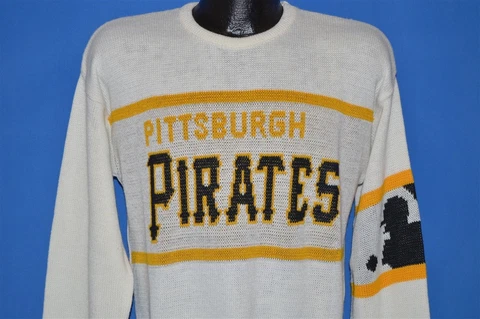 vintage 80s PITTSBURGH PIRATES CLIFF ENGLE PULL OVER LOGO DEADSTOCK SWEATER S Cover