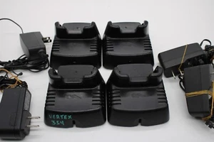 Lot of 4 OEM VERTEX CD-34 Rapid Desktop Charger Cradles with Adapters - Picture 1 of 6