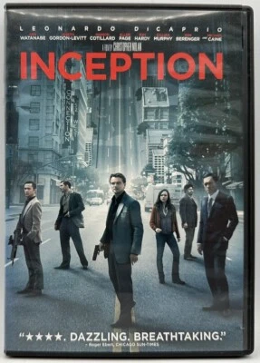 Inception DVD Widescreen Leonardo DiCaprio Ken Watanabe Marion Cotillard 2010 - Image 1 of 3