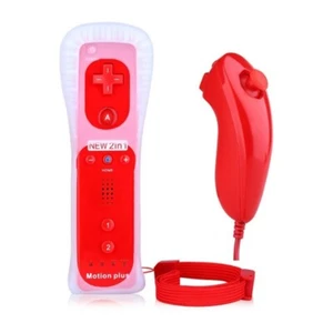 Built-in Motion Plus Wii Remote & Nunchuck Controller For Nintendo Wii / Wii U - Picture 1 of 12