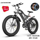 Aostirmotor 26" Electric Bike Mountain Bicycle 48V15ah Fat Tire Ebike