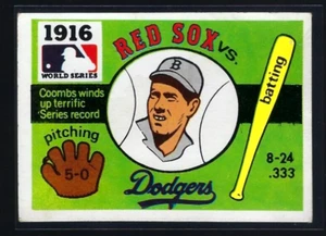 1971 Fleer Laughlin World Series Black Back #14 - 1916 Red Sox vs Dodgers - Ex. - Bild 1 von 2