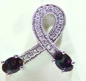 .64CT 14K Gold Natural Alexandrite Diamond Vintage Engagement Necklace Halo Deco - Picture 1 of 6