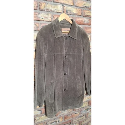 Newport Harbor- Olive Suede Jacket- men's size S- 4 button- excellent condition! - Image 1 of 4