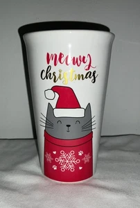 Kitten Cat Meow’s Christmas Tall Drinking Glass Mug - Picture 1 of 9
