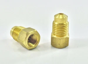 3/16" Tube adaptor 3/8-24 Threads(Female) to 3/8-24 bubble flare (Male) 2 pcs - Picture 1 of 2