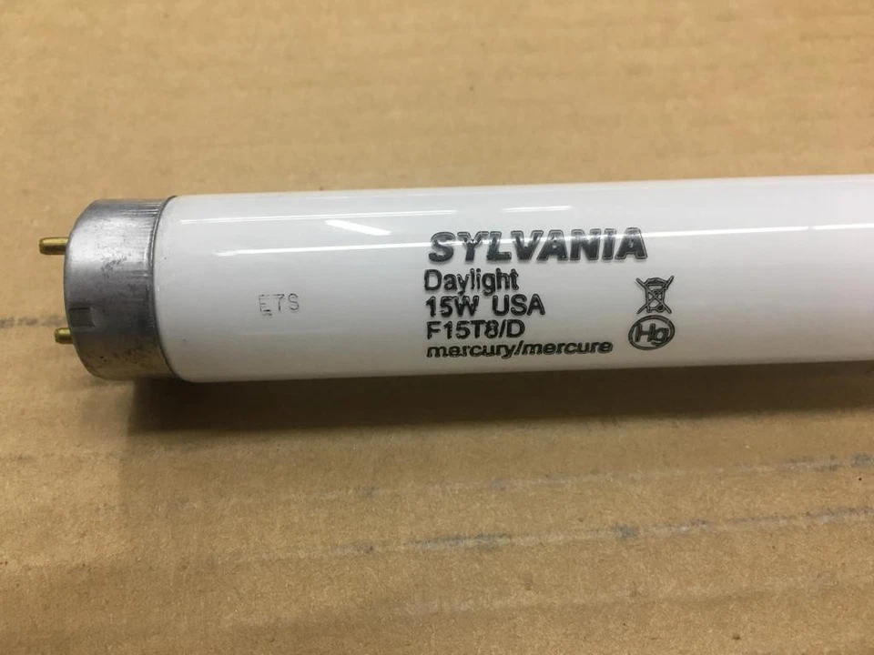 4PK of Sylvania F15T8/D 15W Daylight Straight T8 Fluorescent Tube Light Bulb  - Image 1 of 3