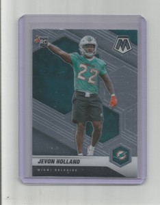 2021 Panini Mosaic Jevon Holland Silver Prizm Rookie Card Dolphins #382
