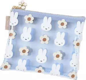 Nuovo GIAPPONE Miffy Rabbit BLU fiore astuccio porta carte denaro piccola borsa portaoggetti - Foto 1 di 5
