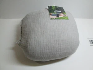 New UNIS Organic Cotton Throw and Bag 45"x67" Gray Grey Made in Portugal New - Picture 1 of 3