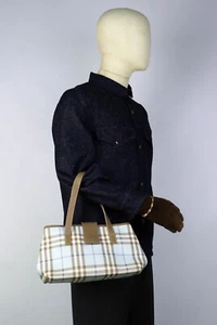 Burberry Y2K Vintage 90s 00s ITTIVGR058CAL Blue Nova Check Shoulder Hand Bag - Picture 1 of 17