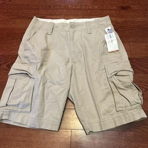 New Old Navy Men's Shorts Size 28 Lived-In Straight Cargo Flat Front Khaki Flex - Picture 1 of 5