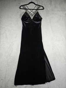 Dave & Johnny By Laura Ryner Black Velvet Beaded Formal Maxi Dress Size 5/6 EUC - Picture 1 of 16