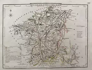 1840 Antique Map; Worcestershire. Cole & Roper. - Picture 1 of 3