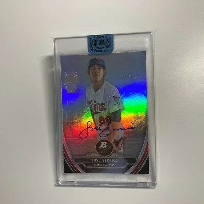 Tarjeta automática Jose Berrios 2018 Topps Archives Signature 5/10 2013 Bowman Platinum Foto 1 de 4