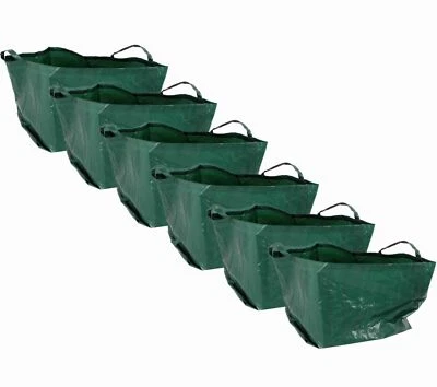 6x Schwerlast Gartentasche Set Gartensack Laubsack Garten Gewebesack Laub Tasche - Bild 1 von 2