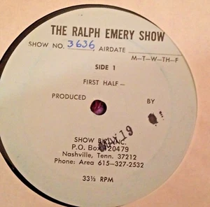 RADIO SHOW: RALPH EMERY SHOW 5/19/81 T.G. SHEPPARD GUEST CO HOST 1 HRS,1 LP - Picture 1 of 2