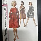 Vintage 1960s Simplicity 5255 Loose Fit Empire Waist Dress Sewing Pattern 12 CUT