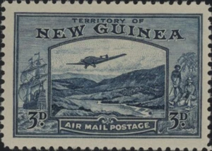New Guinea 3d blue air mail stamp SG 216 mint - Picture 1 of 1