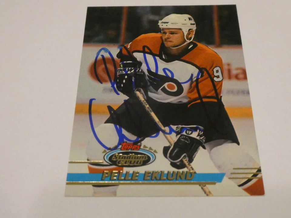 Pelle Eklund Philadelphia Flyers Signed 1993/94 Topps Stadium Club  Card - Image 1 of 1