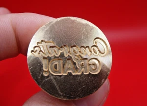 Moderno latón y madera "¡Felicidades grado!" Sello de sello de cera de sellado - Imagen 1 de 4