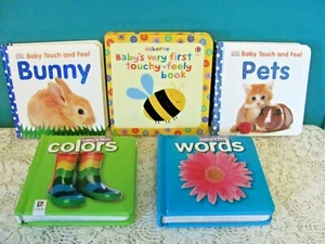 5 Children's Books 3 Baby Touch & Feel, Words, & Numbers - Picture 1 of 12
