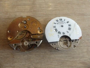 ANTIQUE HEBDOMAS STYLE 8 DAYS VISABLE ESCAPMENT GENTS POCKET WATCH MOVEMENTS - Picture 1 of 4