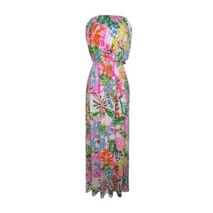 Lilly Pulitzer x Target Maxi Long Dress Nosey Posey Strapless Floral Size Small - Picture 1 of 11
